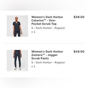 Figs Scrub Set Dark Harbor: Catarina One Pocket Scrub atop and Zamora Joggers